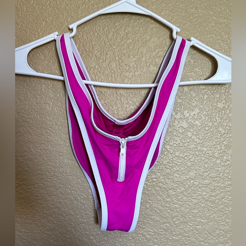 SKIMS high cut zip swim bottoms